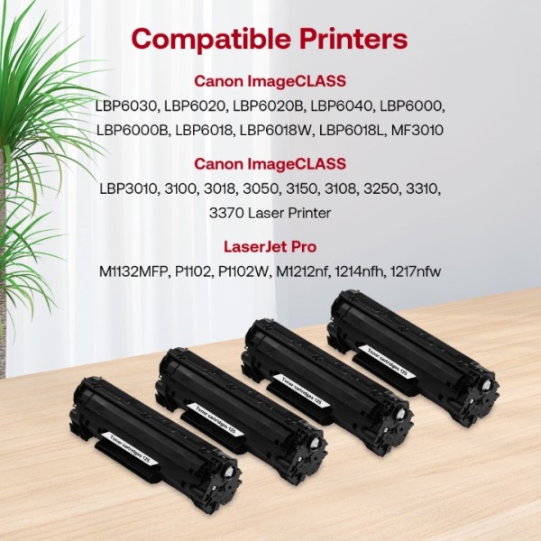 WOEBYAS 125 CRG125 Toner Cartridge Replacement for Canon 125 CRG-125 3484B001 Work with ImageCLASS LBP6030w LBP6000 MF3010 LBP3100 Printers (4XL-Pack,Black)
